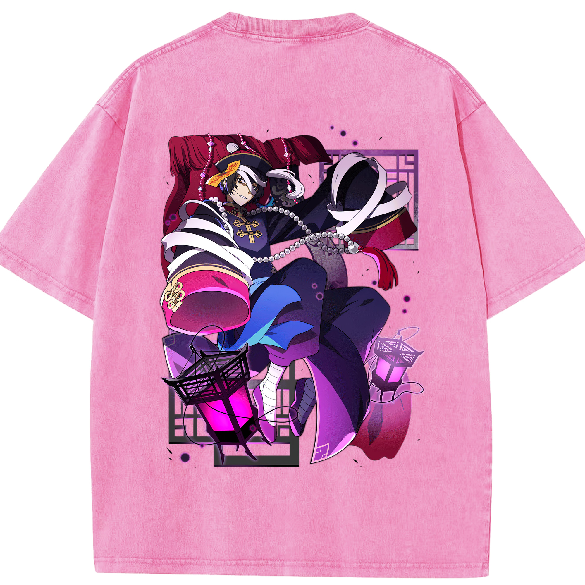 （画像用） 文豪ストレイドッグス Bungo Stray Dogs 綿100% ヴィンテージ風 半袖Tシャツ（背面プリント）
